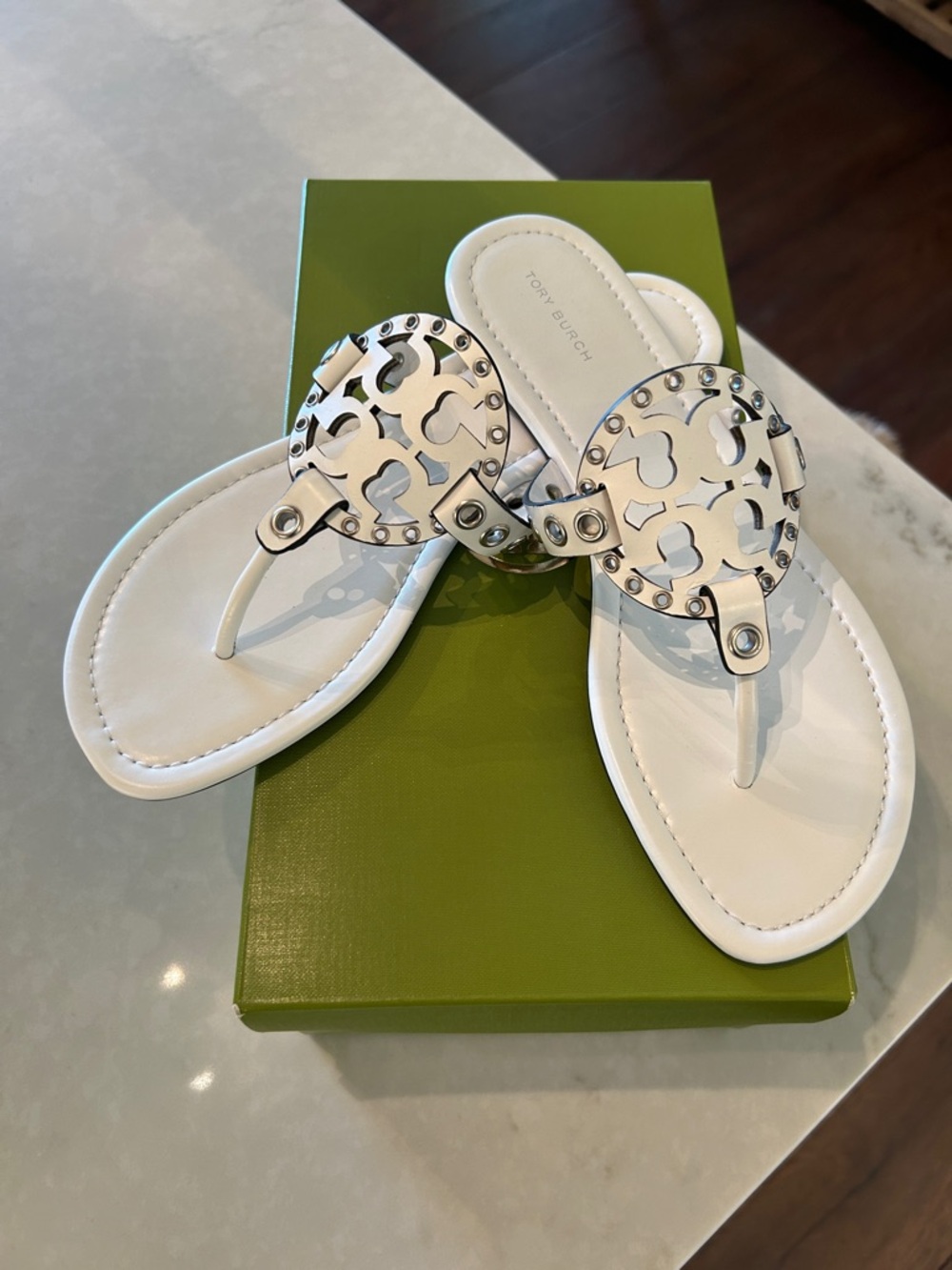 NWB Tory Burch Miller Eyelet Sandals